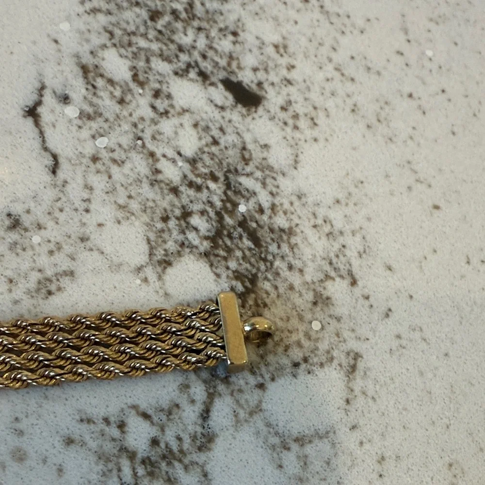 Timeless Italian 14kt solid gold triple rope bracelet - Picture 5 of 16